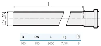 Tubo tre strati 1b d.160 l.2000 codice prod: IT00048 product photo Foto1 L2