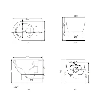 Enjoy wc sospeso Rimless &reg; senza brida bianco lucido codice prod: EJVSK product photo Foto4 L2