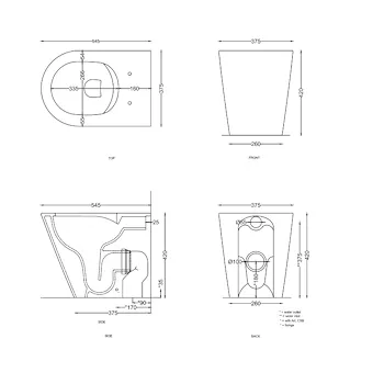 Mare wc a pavimento filo parete codice prod: MRVAK product photo Foto2 L2
