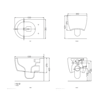 Smile wc sospeso bianco talco senza brida codice prod: SMVSNWTL product photo Foto2 L2