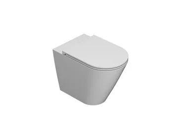 Forty3 wc a terra scarico parete senza brida bianco lucido codice prod: FO004BI product photo Default L2