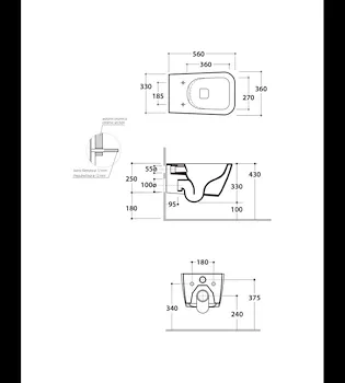 Stone wc sospeso in ceramica bianco lucido codice prod: STS06BI product photo Foto3 L2