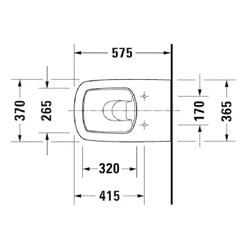 DURAVIT DURASTYLE Vaso sospeso a pavimento fissaggi durafix inclusi 37X54 codice prod: 2552090000 product photo Foto4 L2