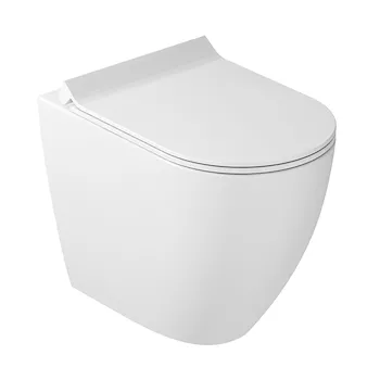 Dream wc a terra scarico traslato bianco lucido con fissaggi nascosti codice prod: 7309 product photo Default L2