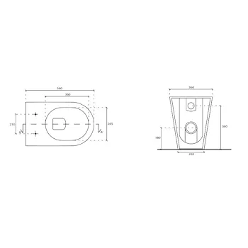 Dream wc a terra scarico traslato bianco lucido con fissaggi nascosti codice prod: 7309 product photo Foto1 L2