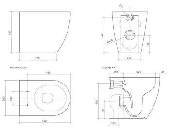 Dream wc a terra universale senza brida bianco lucido codice prod: 7327 product photo Foto1 L2