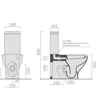 Eden wc monoblocco scarico universale fissaggi inclusi bianco codice prod: 7217 product photo Foto1 L2