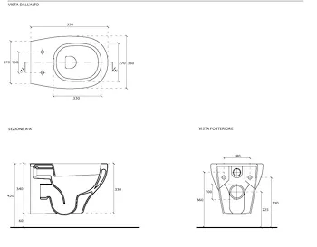 Eden wc sospeso senza brida bianco lucido con fissaggi nascosti codice prod: 7212 product photo Foto1 L2