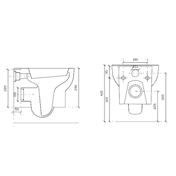 M2 wc 46 sospeso 36x46 bianco codice prod: 5249 product photo Foto2 L2