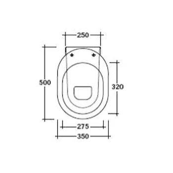 M2 wc 50 scarico universale a pavimento 35x50 bianco codice prod: 5214 product photo Foto1 L2