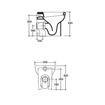 M2 wc a terra con scarico universale a pavimento bianco lucido codice prod: 5214 product photo Foto2 L2