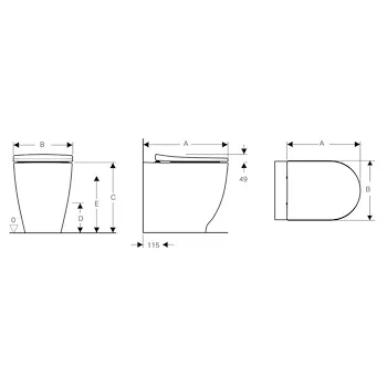 Acanto wc a terra con sedile bianco lucido codice prod: 500.824.00.1 product photo Foto1 L2