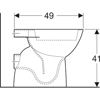 Fantasia wc a terra scarico a parete bianco lucido codice prod: 500.907.00.1 product photo Foto2 L2