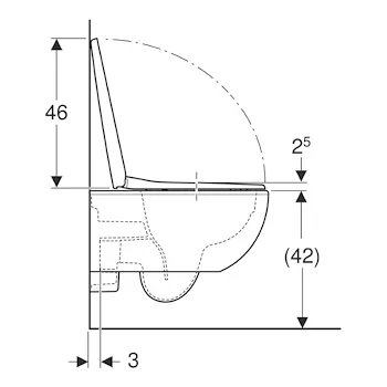 Selnova wc sospeso Rimless &reg; con sedile bianco lucido codice prod: 502.793.00.1 product photo Foto2 L2