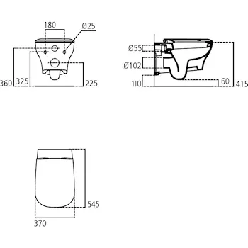 Active wc sospeso bianco lucido con sedile slim rallentato codice prod: T332801 product photo Foto1 L2