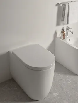 Blend Curve wc sospeso a terra AquaBlade&reg; bianco lucido con fissaggi nascosti codice prod: T375101 product photo Foto2 L2