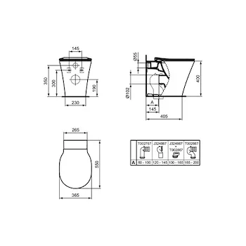 Connect air wc aquablade® sedile slim chiusura rallentata bianco codice prod: E004901 product photo Foto1 L2