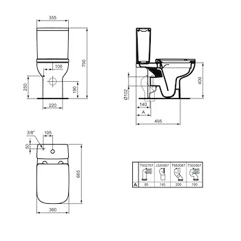 I.Life A wc Rimless &reg; da abbinare a cassetta bianco lucido codice prod: T452701 product photo Foto4 L2