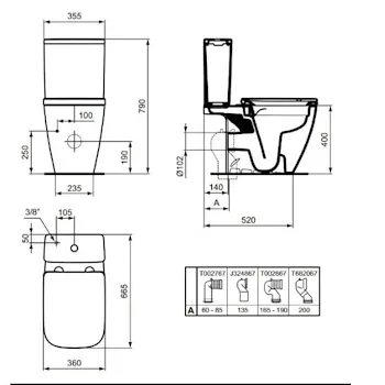 I.Life A wc Rimless ® da abbinare a cassetta bianco lucido codice prod: T452701 product photo Foto5 L2