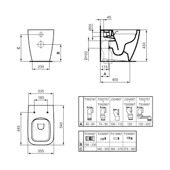 I.Life B wc a terra Rimless &reg; bianco lucido codice prod: T458101 product photo Foto4 L2