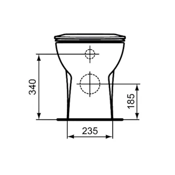 Quarzo wc a pavimento per installazione filo parete bianco codice prod: E070901 product photo Foto2 L2