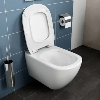 Tesi wc sospeso Rimless &reg; con sedile slim rallentato bianco lucido codice prod: T536001 product photo Foto5 L2