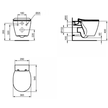 Wc Connect sospeso aquablade® slim codice prod: E049301 product photo Foto1 L2