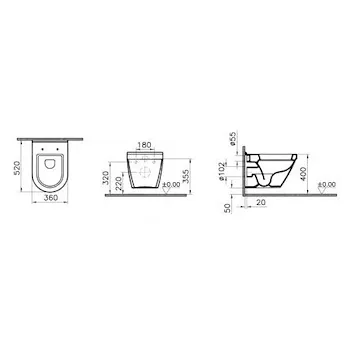 Vitra S50 wc sospeso bianco lucido codice prod: 5318L003-0075 product photo Foto1 L2