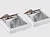 Quick Shelf 2 mensole angolari in marmo naturale bardiglio lucido cm 22,9 con 4 reggimensola codice prod: BARA2QLU15 product photo Foto1 XS2