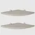 Quick Shelf 2 mensole angolari in marmo naturale sabbia chiara lucido cm 22,9 con 4 reggimensola codice prod: SBHA2QLU15 product photo Default XS2