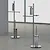 Planets piantana con dispenser sapone porta salviette 22 cm, rotolo e porta scopino cromata codice prod: B98190CR product photo Foto2 XS2