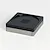 Porta sapone appoggio cromato/resina nera serie Miniq codice prod: B50400CR-RNE product photo Default XS2