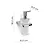 Lanzarote dispenser sapone a parete cromato in vetro satinato codice prod: 0000A3811300000 product photo Foto1 XS2