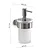Pirenei dispenser sapone a parete cromato spazzolato e vetro satinato codice prod: 0000PI813800000 product photo Foto1 XS2