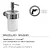 Pirenei dispenser sapone a parete cromato spazzolato e vetro satinato codice prod: 0000PI813800000 product photo Foto2 XS2