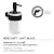 Pirenei dispenser sapone a parete nero opaco e vetro satinato codice prod: 0000PI811400000 product photo Foto2 XS2