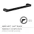 Pirenei portasalviette 35cm a parete nero opaco codice prod: 0000PI211435000 product photo Foto2 XS2