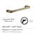 Pirenei portasalviette 35cm a parete oro opaco codice prod: 0000PI218835000 product photo Foto2 XS2