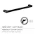 Pirenei portasalviette 45cm a parete nero opaco codice prod: 0000PI211445000 product photo Foto2 XS2
