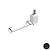 Urania porta salviette 39 cm cromata con porta sapone nero codice prod: 000U69D23 product photo Default XS2