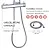 Star Plus colonna doccia con miscelatore 4 getti con soffione 22,5 cromato codice prod: 0000GYSC1025060 product photo Foto4 XS2