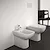 I.Life A wc+bidet+sedile avvolgente rallentato a terra bianco lucido codice prod: T453101 T452501 T452601 product photo Foto1 XS2