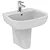 Esedra lavabo 55x44 bianco lucido monoforo codice prod: T279901 product photo Default XS2
