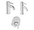 Kit rubinetti Ceraline lavabo - bidet - doccia codice prod: BC193AA BC197AA A6940AA product photo Default XS2