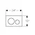 Placca a due tasti Sigma 20 acciaio spazzolato con anello cromo lucido codice prod: 115.889.SN.1 product photo Foto1 XS2