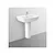 Tesi design lavabo 1 foro 60x48 bianco europeo sospeso garanzia europea 2 anni codice prod: T057101 product photo Default XS2