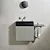 P50 composizione mobile bagno con lavabo e piano versione sinistra ecru' nero codice prod: P50L.S.E product photo Default XS2