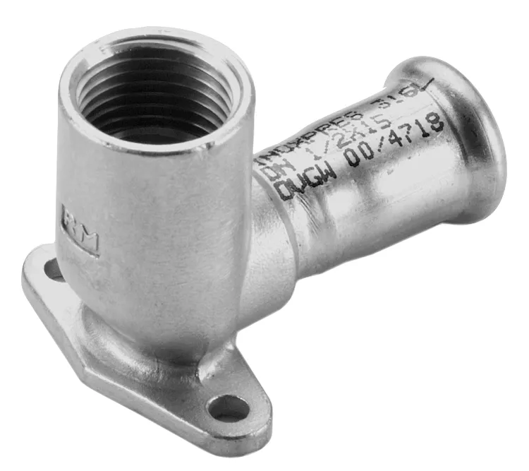 Gomito 90° ff con flangia d.18 codice prod: DSV07681 product photo