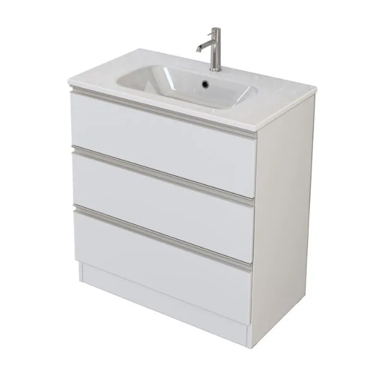 Nobu consolle c/lavabo l 80 3 cassetti bianco codice prod: 5NOBK03.068 ddd product photo