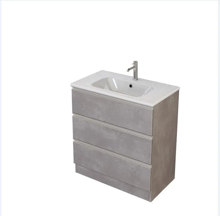 Nobu consolle c/lavabo l 80 3 cassetti grigio caldo codice prod: 5NOBK03.054 ddd product photo